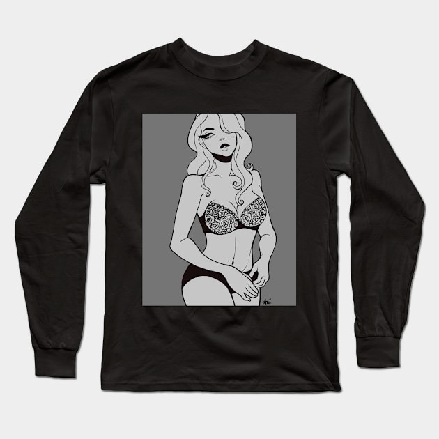 Kinktober Lace Long Sleeve T-Shirt by ToxicCrystalgem